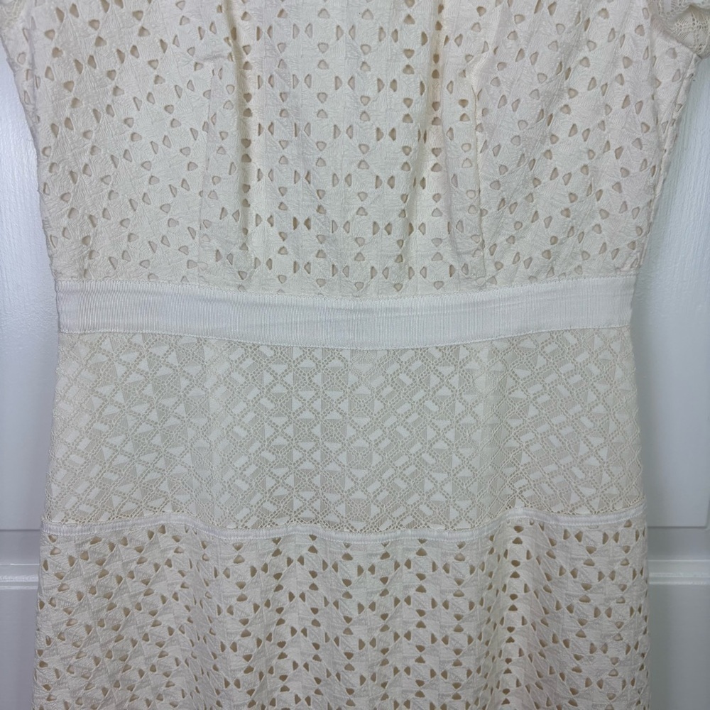 Banana Republic Ivory A-Line Dress Size 2 - Picture 9 of 13